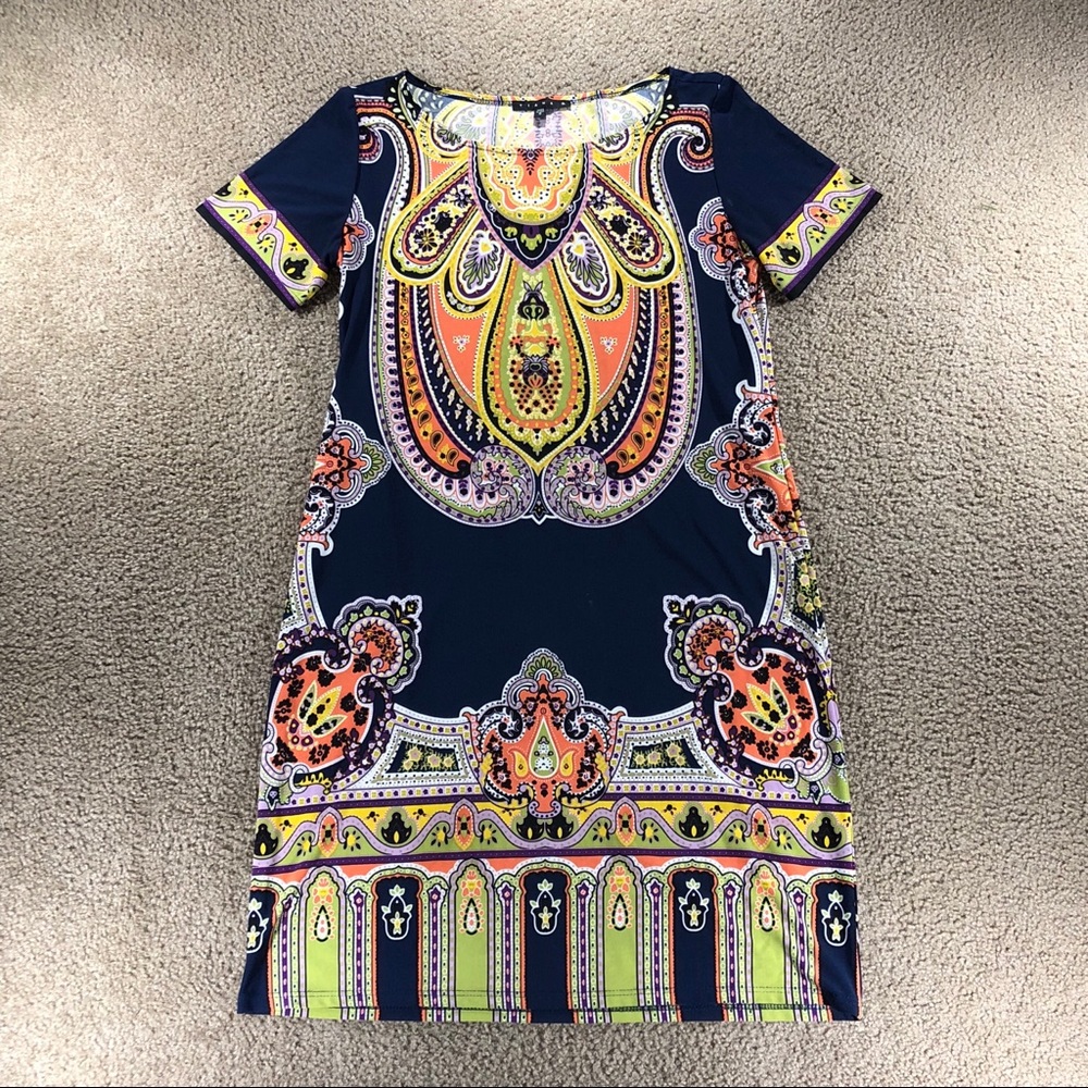 Tiana B. Short Sleeve Print Dress
